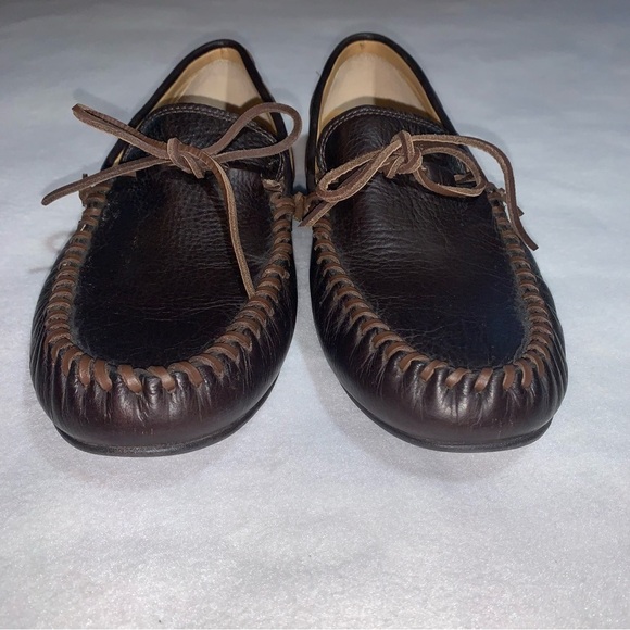 UGG Brown Hendricks Grizzly Mens Size 12 Slip On Driving Loafer Moccasin - Picture 4 of 11